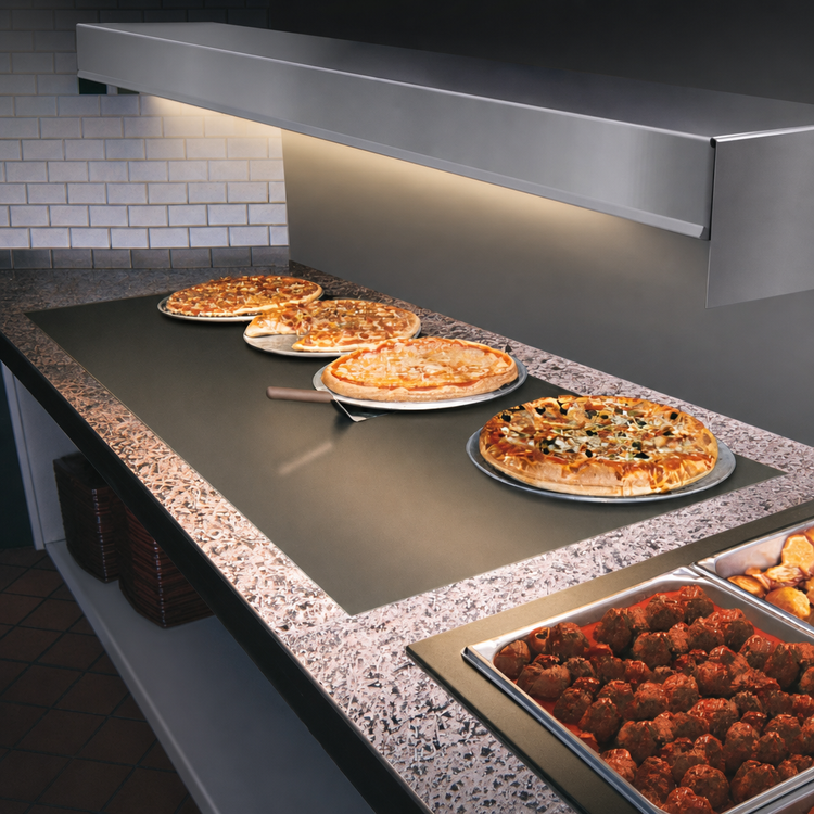 Product image #4 for Hatco Glo-Ray Built-In Heated Shelf with Flush Top, 61-1/2 x 17-Inch Surface, Hardcoat Aluminum, 950W
