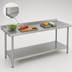 Thumbnail image #4 for Eagle Spec-Master Stainless Steel Work Table with Adjustable Undershelf and 1-1/2 Inch Rear Up-Turn, 144 x 24 Inches