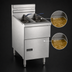 Thumbnail image #4 for Pitco Solstice SE14T Electric Floor Model Commercial Deep Fryer with Split Frypot, Dual 20-25 lb Tanks, 17 kW