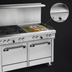 Thumbnail image #4 for Southbend Ultimate 48-Inch Gas Restaurant Range with 2 Star/Sauté Front Burners, 2 Non-Clog Rear Burners, 24-Inch Thermostatic Griddle, Convection Oven and Cabinet Base