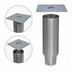 Thumbnail image #4 for 1-5/8 Inch x 6 Inch Straight Stainless Steel Leg with Removable Leg Plate