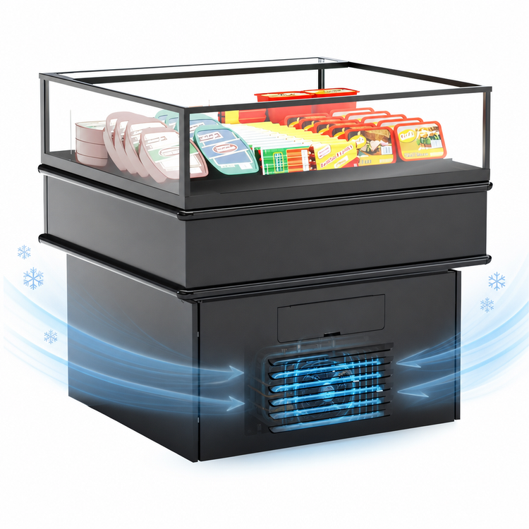 Product image #4 for Structural Concepts Oasis® MI36R Mobile Refrigerated Self-Service Island Open-Air Cooler