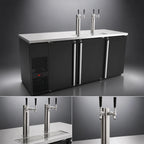 Thumbnail image #4 for Micro Matic USA Pro-Line MDD78-E Three-Section Direct Draw Beer Dispenser, 4-Keg, 80-Inch, Black, Dual Towers, Integrated Glass Rinser