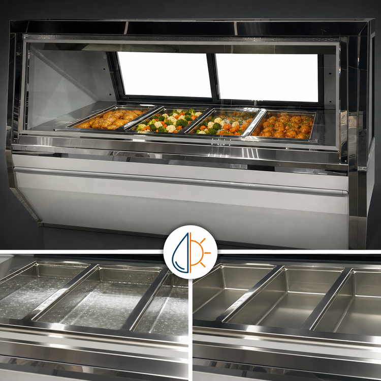 Product image #4 for Howard-McCray 34N Series 48-Inch Full-Service Hot Food Case, 3 Wells