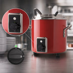 Thumbnail image #4 for Vollrath Cayenne® 7217755 7-Quart Countertop Rethermalizer, Retro Stock Pot Kettle, Fire Engine Red, Thermostatic, Wet Operation