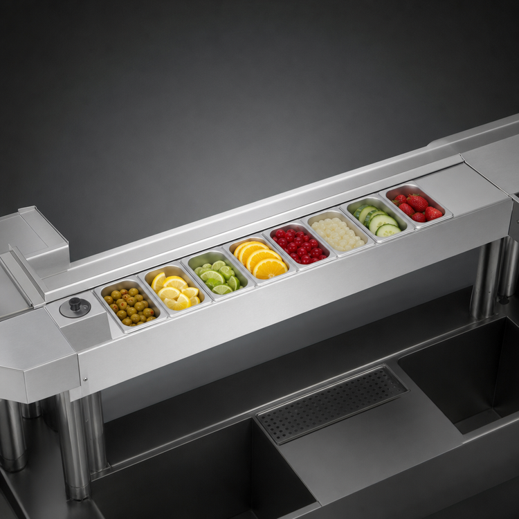 Product image #5 for Eagle Group 2200 Series 36-Inch Underbar Cocktail Unit with 8 Bottle Wells