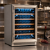 Thumbnail image #4 for Omcan Vinovero 51-Bottle Single Zone Commercial Wine Cooler with Stainless Steel Framed Hinged Glass Door