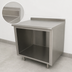 Thumbnail image #4 for Advance Tabco 96-Inch x 36-Inch Open Front Cabinet Base Work Table with 14-Gauge 304 Stainless Steel Top and 1-1/2-Inch Rear Up-Turn