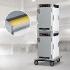 Thumbnail image #5 for Metro HotBlox™ HBCN16-AS-T 16-Pan Dual-Cavity Heated Transport Cabinet, Stacked, Solid Doors, Analog Controls