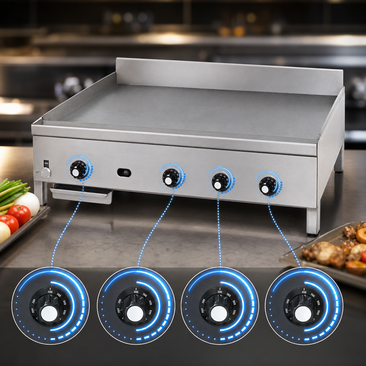 Product image #4 for Supreme JGT-2460 60" Gas Countertop Griddle with 1" Thick Steel Plate