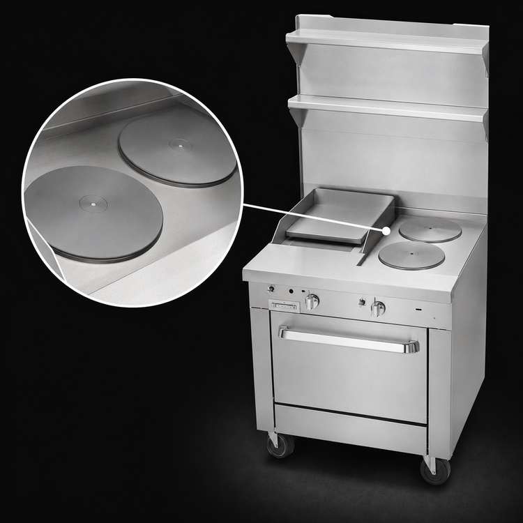Product image #4 for Southbend Platinum Heavy Duty 36-Inch Commercial Gas Range with 2 Open Burners, 2 Hot Tops and Standard Oven