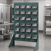 Thumbnail image #4 for Quantum 36 Inch Wide x 12-1/2 Inch Deep x 66 Inch High Louvered Rack, 800 lb. Capacity, Gray Enamel Coated Steel