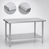 Thumbnail image #4 for Eagle Spec-Master 84 Inch x 36 Inch Flat Top Stainless Steel Work Table with Galvanized Undershelf