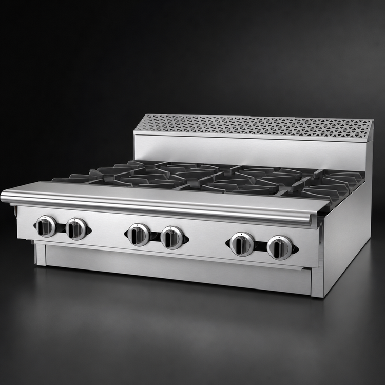 Product image #4 for Garland Cuisine 36-Inch Heavy Duty Modular Natural Gas Open Burner Top Range with 6 Open Burners