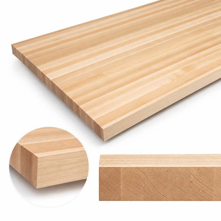 Product image #4 for John Boos Boos Block 84 x 38 Inch Northern Hard Rock Maple Kitchen Countertop, 1-1/2 Inch Thick, Edge Grain, Oil Finish