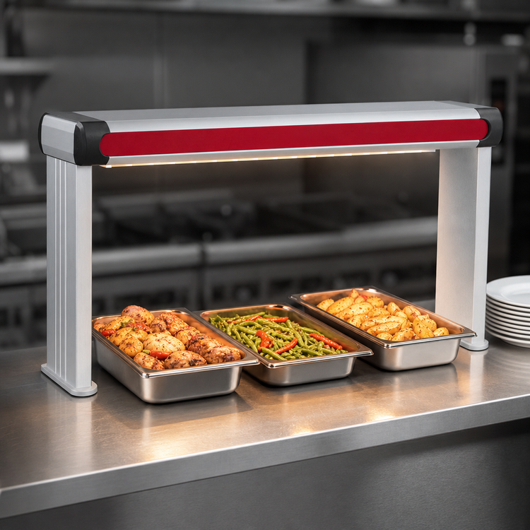 Product image #4 for Hatco Glo-Ray Designer Single-Element Infrared Strip Heater, 63-1/2 Inch W, Unlighted, Aluminum, 1050W, 14-Inch Legs