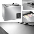 Thumbnail image #6 for Master-Bilt Products DC-6DSE Ice Cream Dipping Cabinet Chest Freezer, All-Stainless, Self-Contained, 8 Top/5 Storage 3-Gallon Tubs