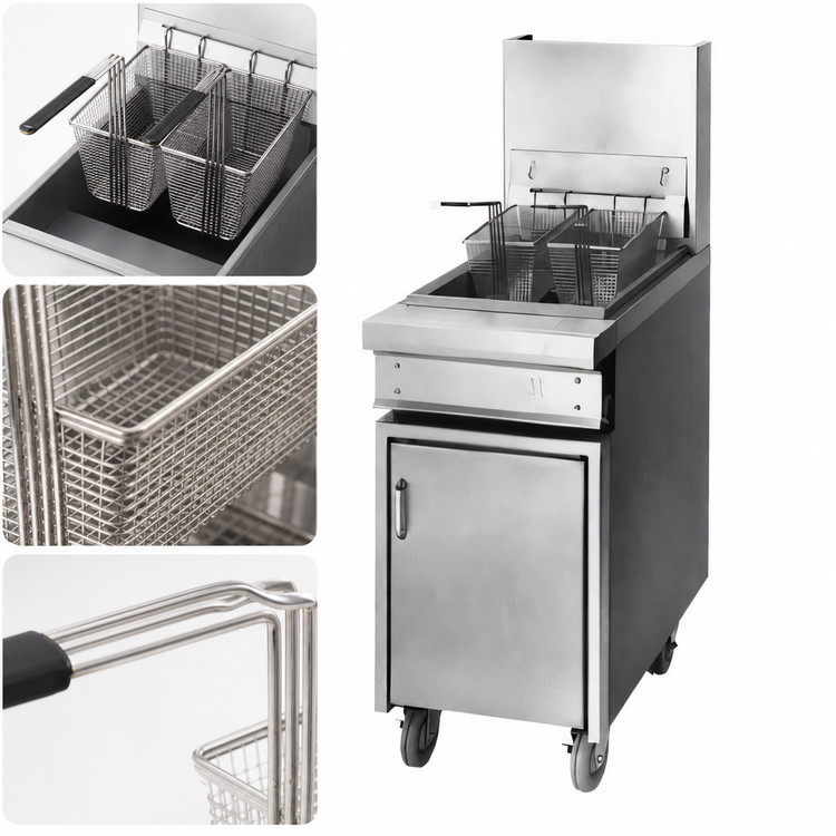 Product image #4 for Titan JTFF-40-18 18-Inch Heavy Duty Gas Fryer with 40-50 lb. Capacity