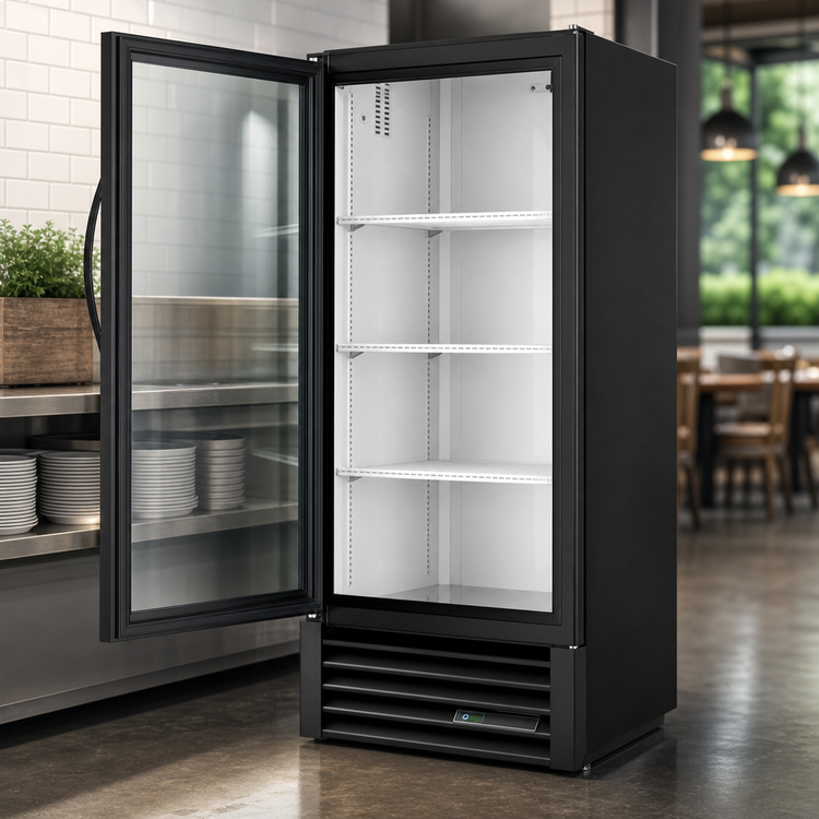 Product image #4 for True One-Section Glass Door Refrigerated Merchandiser, Standard Look Version 01, Low-E Hinged Door, 115V