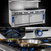Thumbnail image #4 for Imperial Pro Series 72-Inch Gas Restaurant Range with 12 Open Burners and 2 Convection Ovens