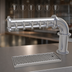 Thumbnail image #4 for Glastender Pipe Cantilever Draft Dispensing Tower, Countertop, 6-Faucet, Glycol-Cooled, Stainless Steel
