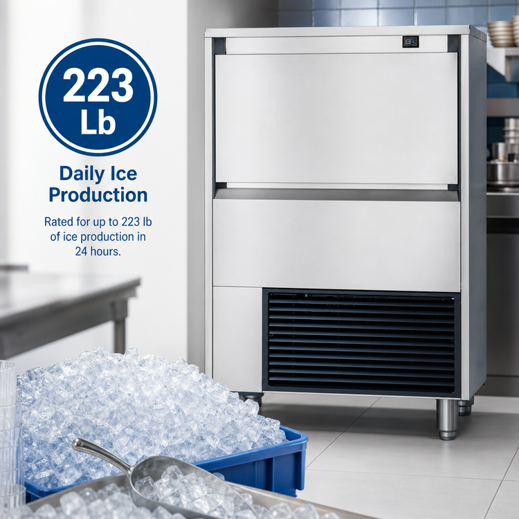 Product image #4 for ITV SPIKA NG 230 Self-Contained Full/Half Dice Ice Machine with 77 lb Storage Bin, 223 lb/Day