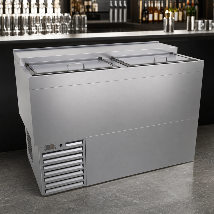 Product image #4 for Glastender 48-Inch Stainless Steel Underbar Glass Froster with 2 Sliding Doors