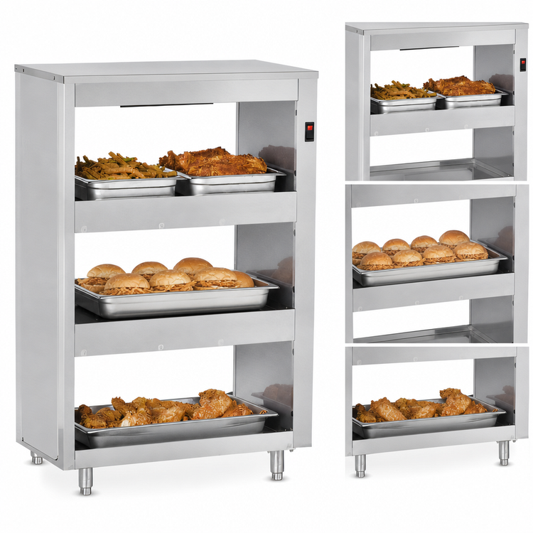 Product image #5 for Infrared Heated 3-Tier Holding Shelf for (3) 12 x 20 Pans