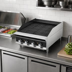 Thumbnail image #4 for Vollrath CBGHD-36 36-Inch Countertop Charbroiler, Stainless Steel, Radiant/Lava Rock Heat, Manual Controls