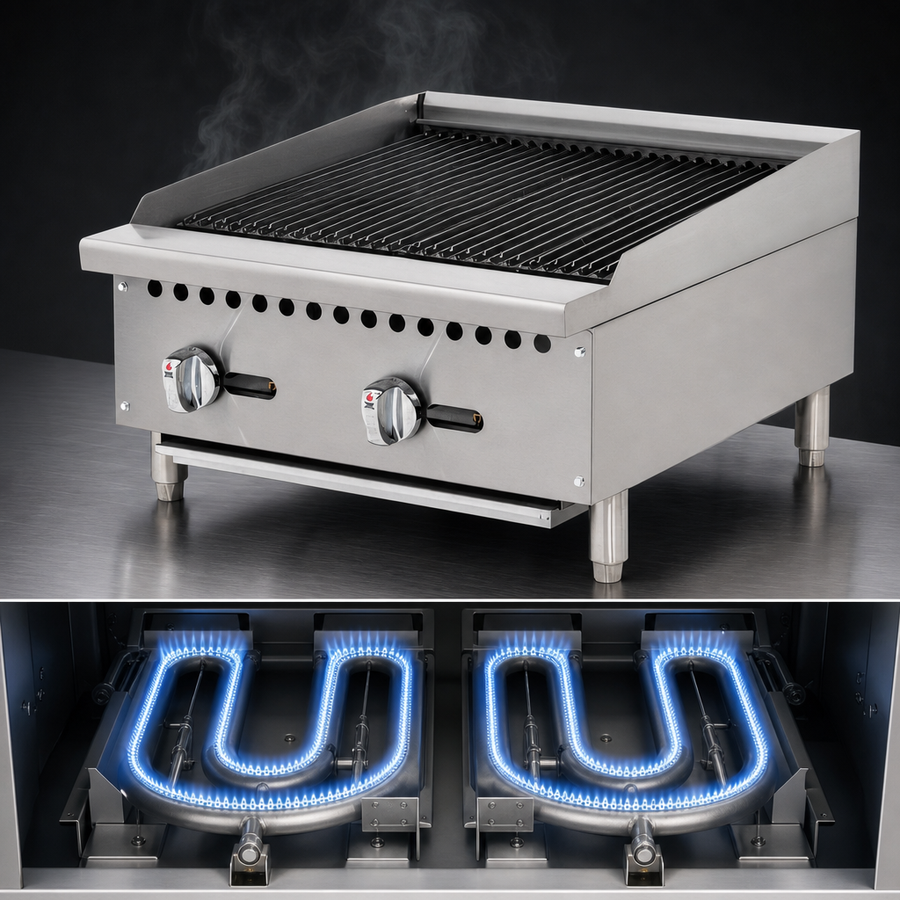 Two 35,000 BTU U-Shaped Burners