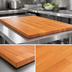 Thumbnail image #4 for Boos Block American Cherry Edge Grain Kitchen Countertop, 42 x 27 x 1-1/2 Inch, Varnique Finish