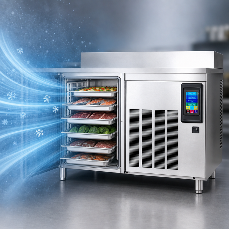 Product image #4 for HURRiCHiLL 7-Pan Self-Contained Countertop Blast Chiller/Shock Freezer, 208V