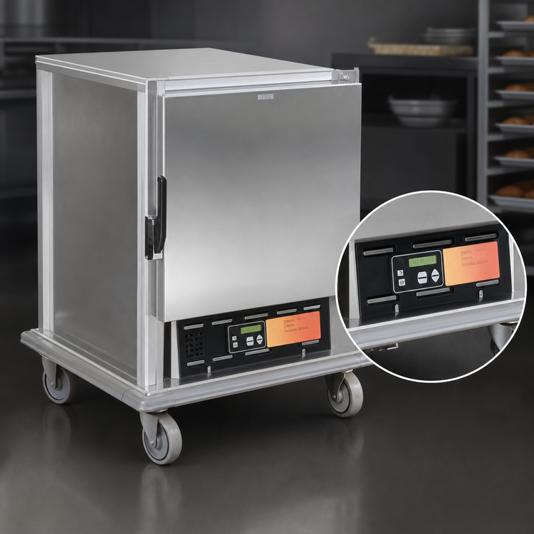 Product image #4 for Panco Half-Size Heated/Proofing Holding Cabinet, Narrow Width, Non-Insulated, Solid Door, 8 Full-Size Pan Capacity