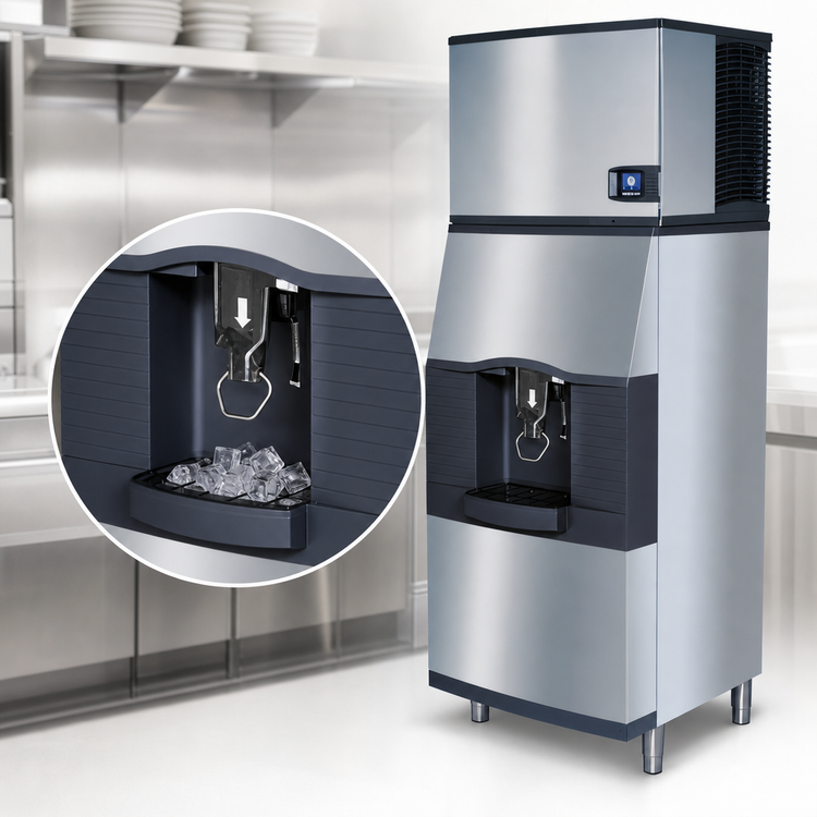 Product image #4 for Manitowoc SFA292 Floor Model Ice and Water Dispenser, 180 lb Capacity, Touchless Lever
