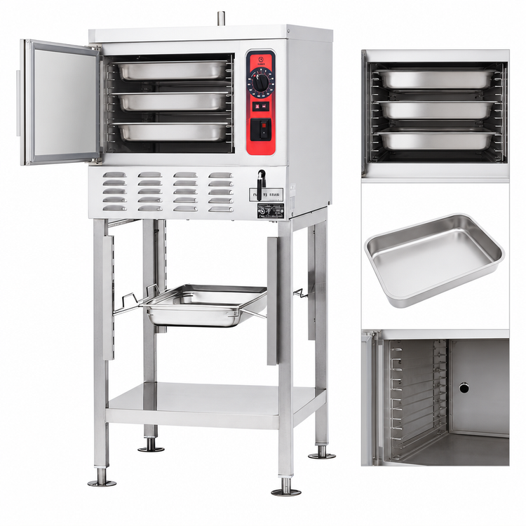 Product image #4 for Vulcan Quick Ship Countertop Connectionless Electric Convection Steamer, 3-Pan Capacity