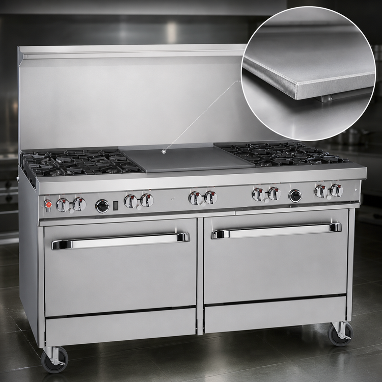 Product image #4 for Southbend Ultimate 60-Inch Commercial Gas Range with 48-Inch Griddle and Dual Convection Ovens