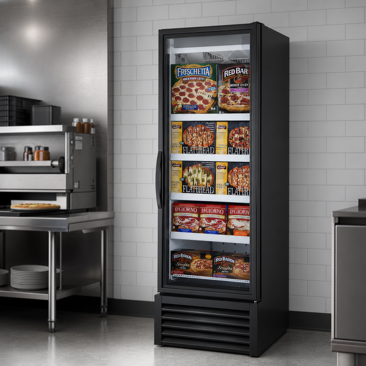 Product image #4 for True Full-Length Glass Door Freezer Merchandiser, 1-Section, Standard Depth, Black, -10°F