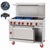 Thumbnail image #4 for American Range 48-Inch Gas Restaurant Range with 36-Inch Griddle, 2 Open Burners, Standard Oven, and Storage Base