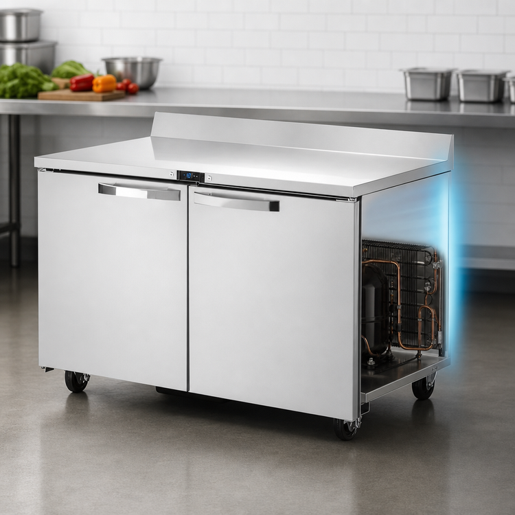 Product image #4 for True SPEC SERIES 48-Inch Two-Section Worktop Freezer, Rear-Mounted Self-Contained, -10°F