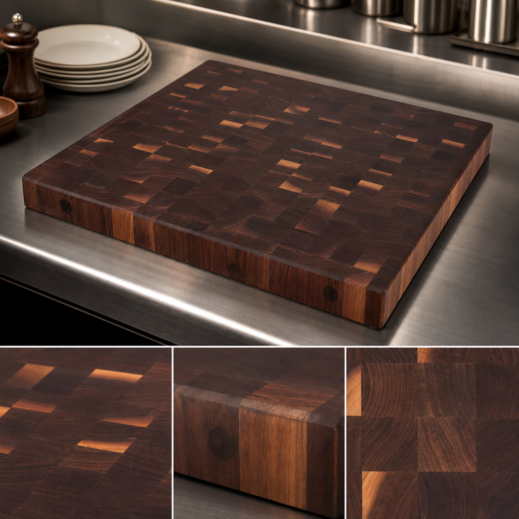 Product image #4 for End Grain American Black Walnut Island Countertop, 48 x 27 x 7 Inches