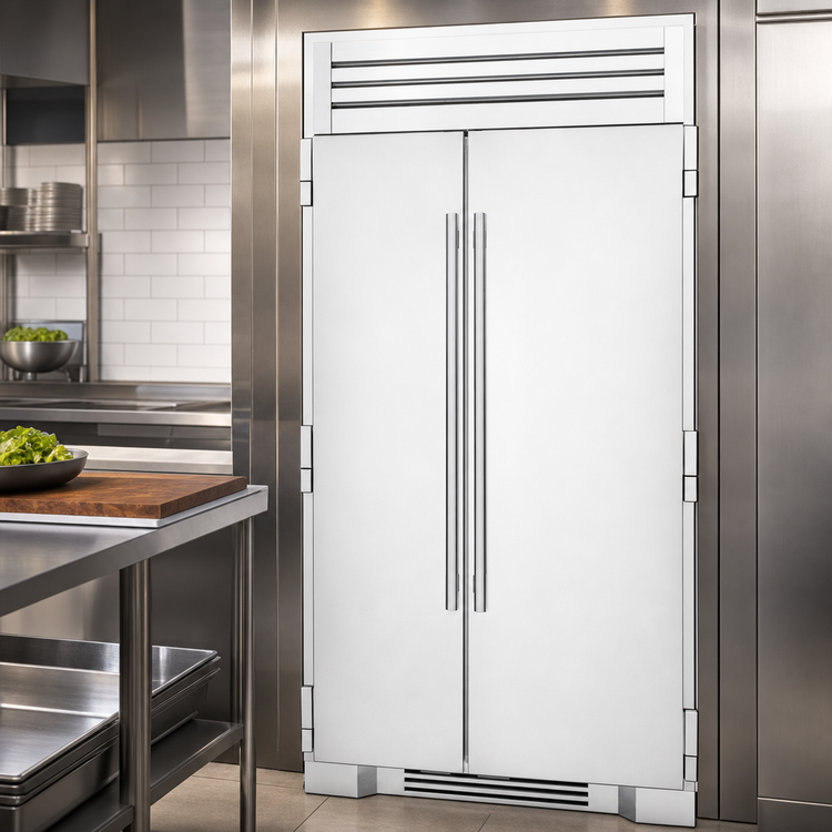Product image #4 for True Residential 42-Inch Two-Section Side-by-Side Upright Refrigerator/Freezer with Solid Stainless Steel Doors and Built-In Ice Maker
