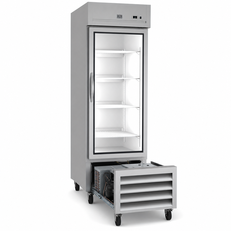 Product image #4 for Kelvinator Commercial 27-Inch One-Section Reach-In Refrigerator with Glass Door, Bottom-Mount Refrigeration, 21 Cu. Ft.