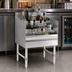 Thumbnail image #4 for John Boos Slim-Line Freestanding Underbar Liquor Bottle Display Unit, 3-Step, 18 x 18 x 32-1/2 Inches, Stainless Steel