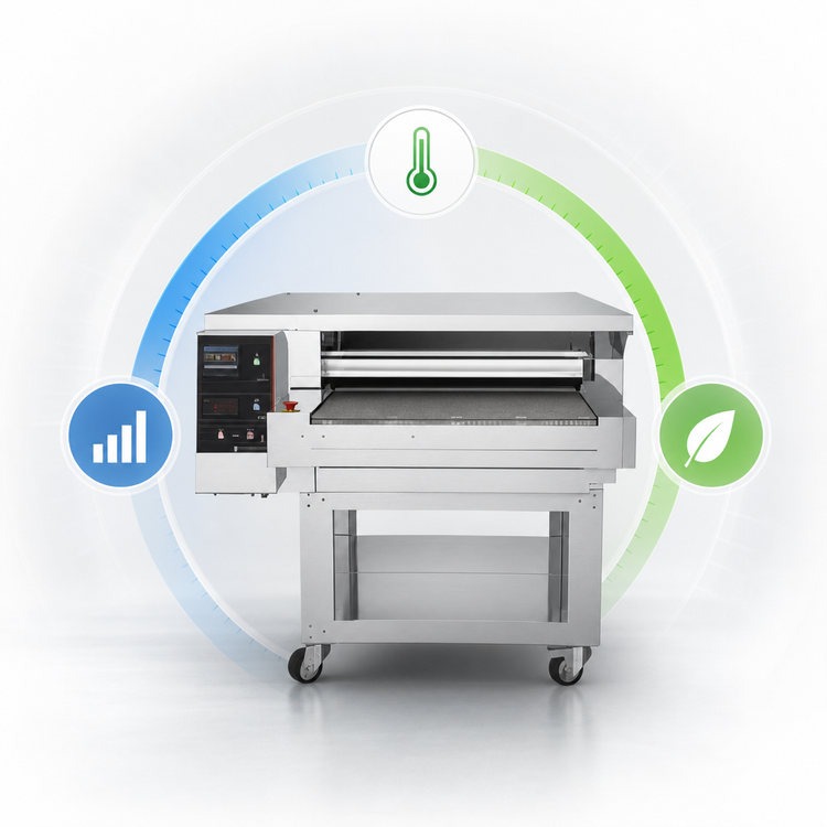 Product image #5 for Pizza Group Dragon D32G-LR Left-to-Right Gas Stone Conveyor Pizza Oven, 32-Inch Belt