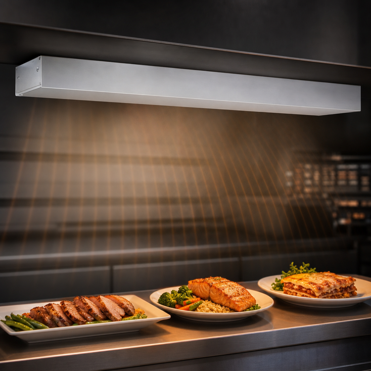 Product image #4 for Hatco Glo-Ray 120-Inch Unlighted Infrared Strip Heater with Single Tubular Metal Heater Rod, Aluminum, 2.1 kW