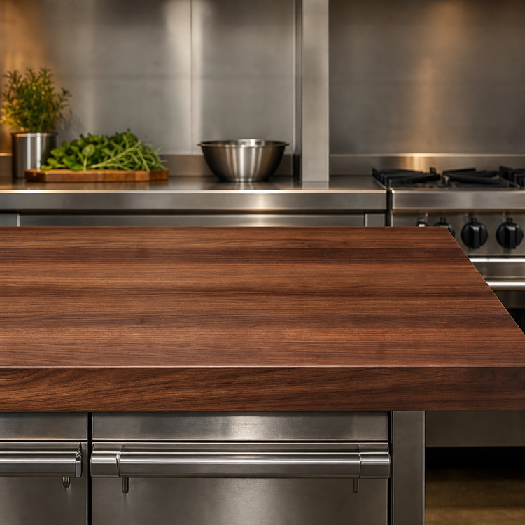 Product image #4 for Boos Block American Black Walnut Edge Grain Kitchen Countertop, 144 x 27 x 3 Inch, Penetrating Oil Finish