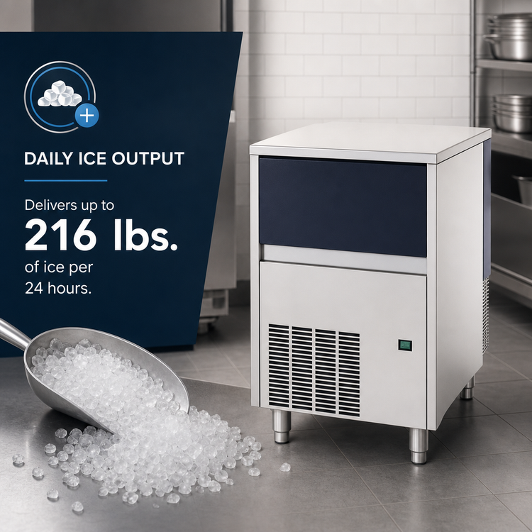 Product image #4 for Brema Automatic Pebble Ice Maker with 44 lb Storage Bin, 216 lb/24 Hr Production, Air-Cooled Floor Model