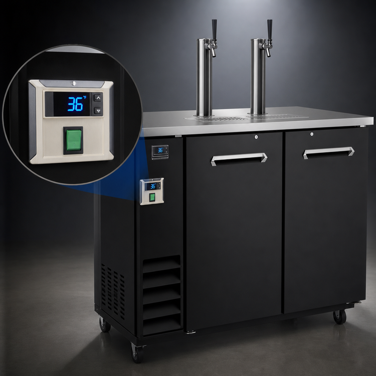 Product image #4 for Kelvinator Commercial 2-Door 2-Tower Draft Beer Dispenser, 49-Inch, 12.5 Cu. Ft.