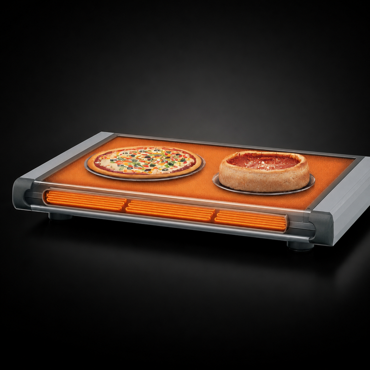 Product image #4 for Hatco Glo-Ray Designer Freestanding Heated Shelf, 42.25-Inch, 2 Full-Size Pan Capacity