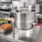 Thumbnail image #4 for Cleveland Range KDT20T 20-Gallon Countertop Direct Steam Tilting Kettle with 2/3 Steam Jacket and 316 Stainless Steel Liner